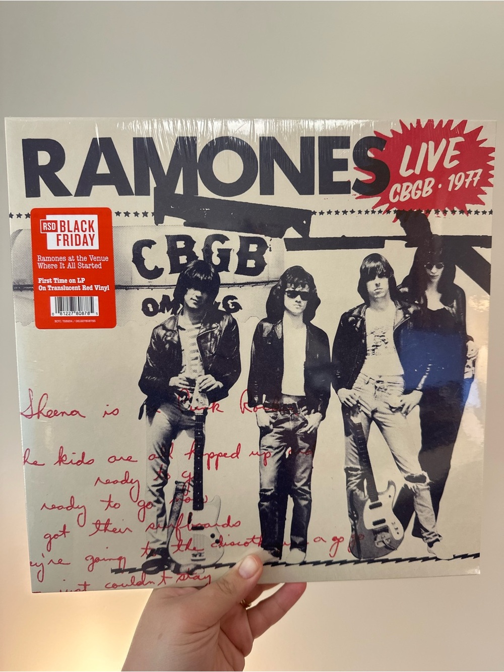 Ramones Live CBGB 1977 Vinyl Album - Black & Cream Cover - limited edition RSD